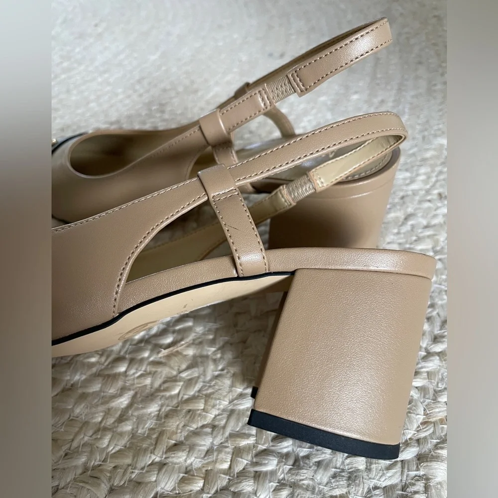 Michael Kors Tan Block Heel Sandals - Picture 7 of 11
